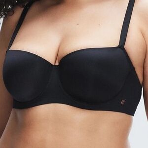 Savage X Fenty Savage Not Sorry Microfiber Low-Cut Blk Balconette Bra 36DD VGUC